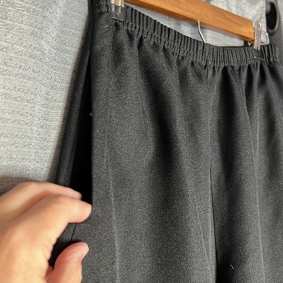 VICKI WAYNE’S BLACK HI-WAIST WIDE LEG PALAZZO PANTS VINTAGE SIZE 8 - Picture 4 of 5